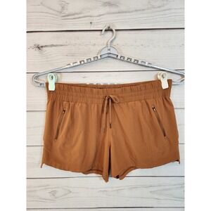 All In Motion Women Brown Stretch Elastic Waist High Rise Athletic Short Size 1X